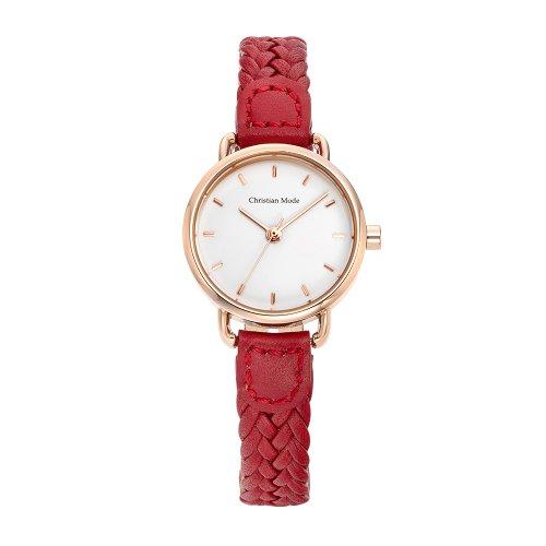 

[CHRISTIAN MODE] CHRISTIAN MODE Women s Twisted Leather Watch CM417RGRD CM417RGRD