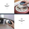 Pot Brush Ergonomic Handle Detachable Sponge Head Oil Stain Removal Stubborn Dirt Cleaning Brush Bathroom Cleaning Tool