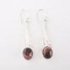 Black Rhodonite Gemstone 925 Sterling Silver Jewelry Handmade Earrings 1.76" EE-171-31