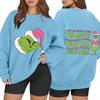 Women's Fashion Long Sleeve Print Round Neck Loose Pullover Sweater Top
