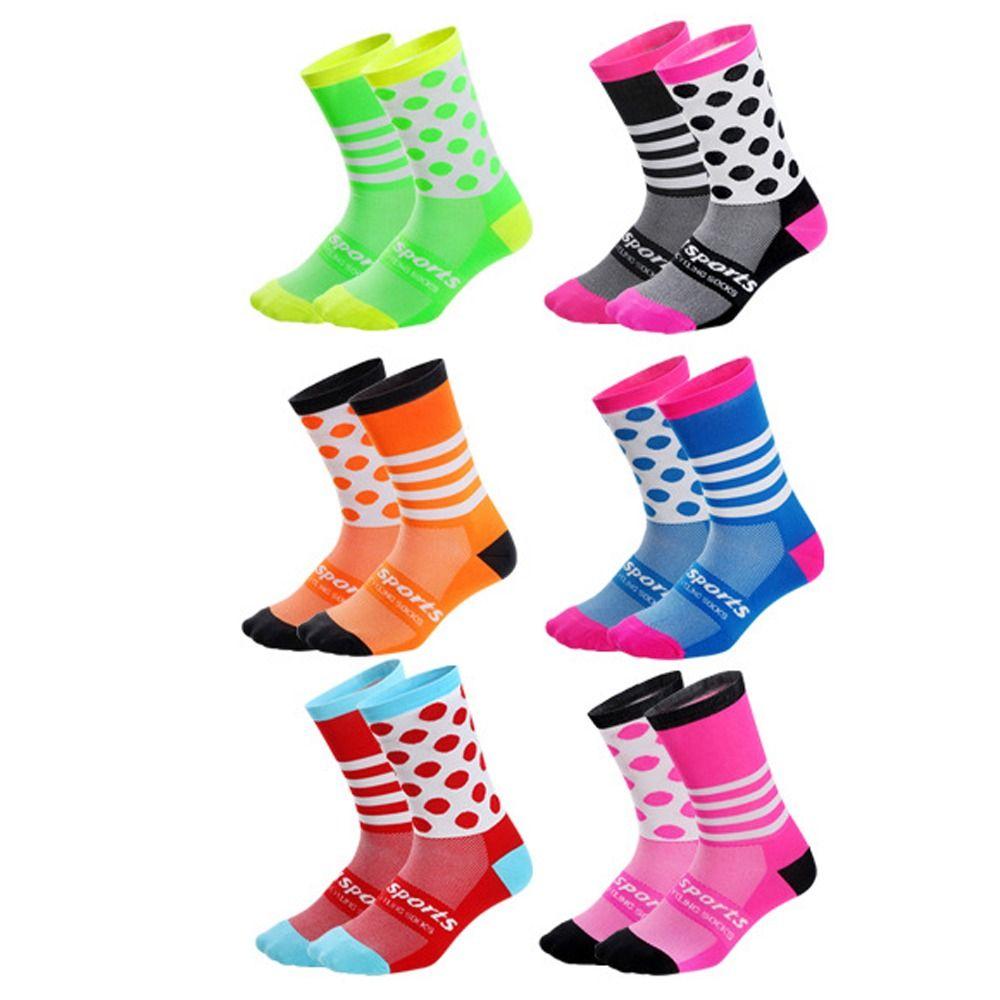 1 Pair Asymmetric Pattern Cycling Socks Breathable Bicycle Sock Middle Tube Sports Socks  Basketball
