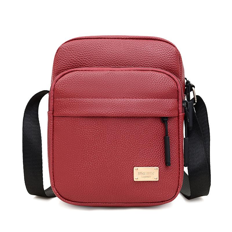 

Простая сумка-мессенджер из мягкой кожи, женская, модная, ретро, джокер, для поездок на работу, маленькая сумка, многослойное хранение, сумка через плечо.