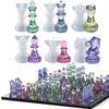 23pcs Chess Set with Silicone Molds - DIY Craft Kit for Board Games, Includes Full Size 3D Pieces & Resin Casting Mold