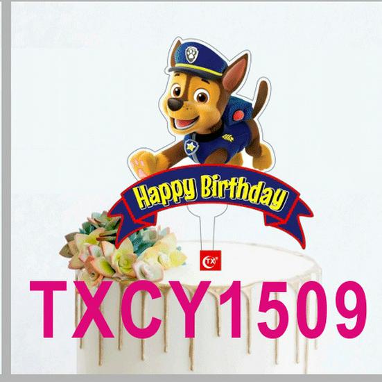 Paw Patrol Themed Cake Topper: First Birthday & Hundred Days Party Decoration