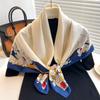 90*90Cm Square Silk Scarf Women Fashion Print Neck Hair Hand Kerchief Bandana Shawl Neckerchief Hairband Ribbon Foulard Headband