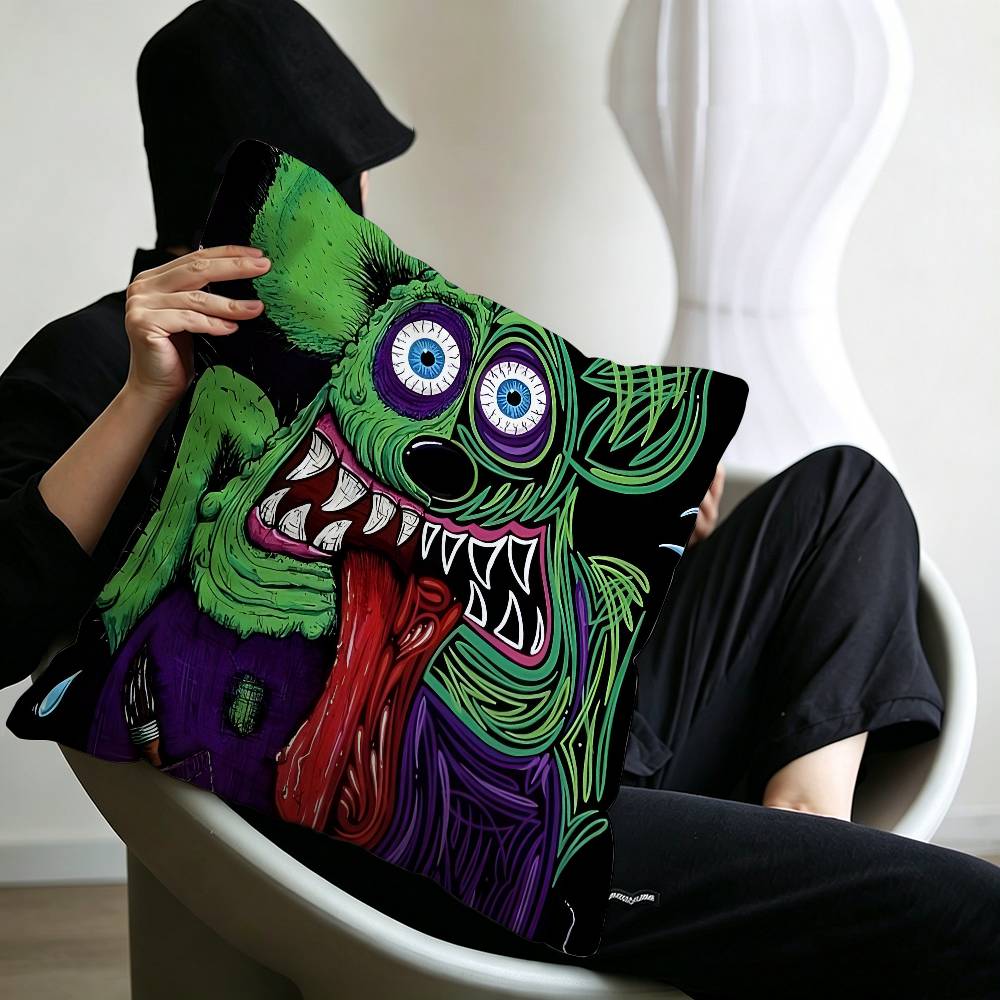 Cartoon Rat Fink pillow cover sofa cushion cover home room decoration children gift