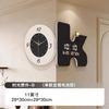 Retro Double Sided Corner Wall Clock Living Room Decor Perpetual Calendar Clock Restaurant Mute Digital Hang Clock Home Decor