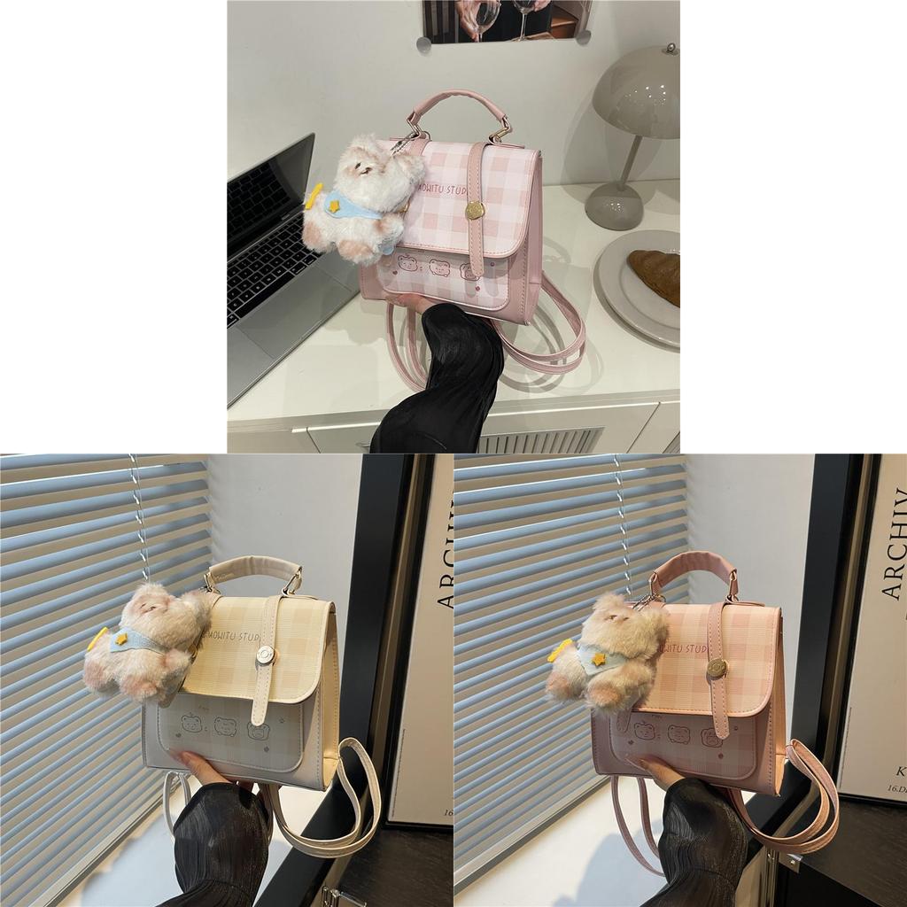 Minimalistischer PU-Schulterrucksack mit strapazierfähiger Naht für den täglichen Gebrauch