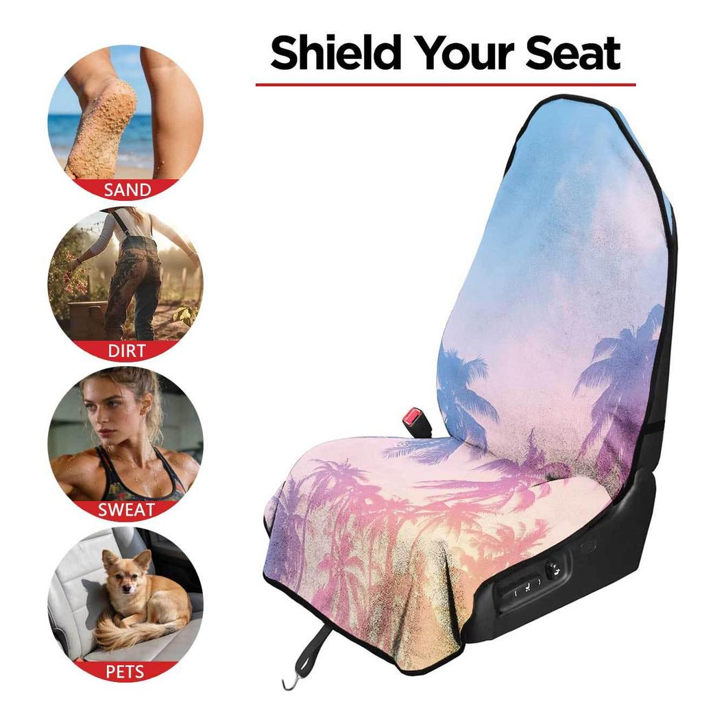 Car Seat Towel Cover - Universal Front Protector for Gym & Workout, All-Season Use