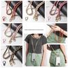 Zinc Zinc Alloy Metal Leather Chain PU Leather Phone Hanging Rope Cellphone Lanyard  for Phone Hanging