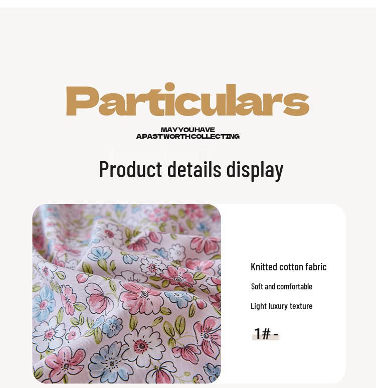 Elegant High-Weight Knit Cotton Floral Four-Piece Bedding Set – Skin-Friendly, Available In Single/Double Sizes.