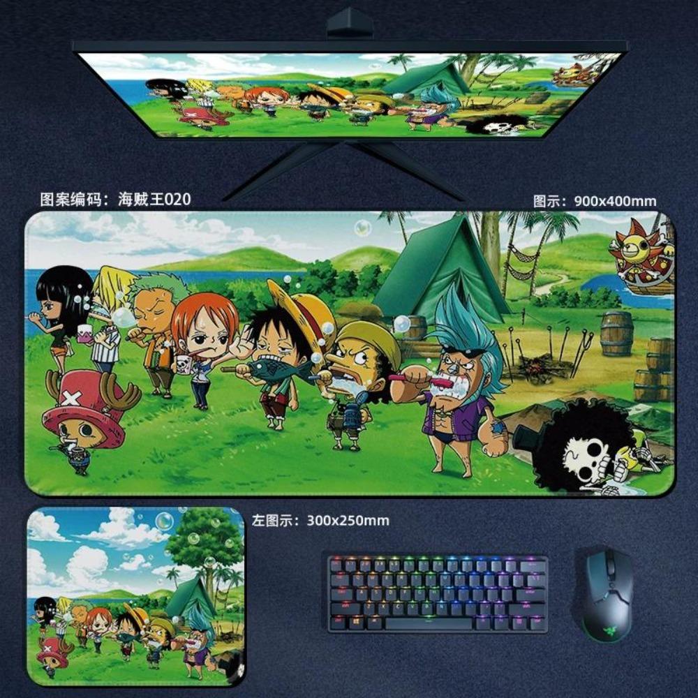 Nautical King Animation Periphery Cute ONE PIECE Leather Mouse Pad Boys Oversized Small E-sports Game Office Computer Keyboard Pad Notebook Table Mat