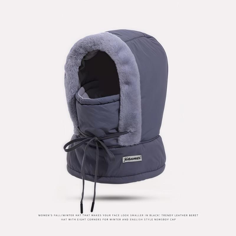 Winter warm sub, ear protectors, velvet, thickened cold-proof mask, scarf integrated cycling windproof cycling hat