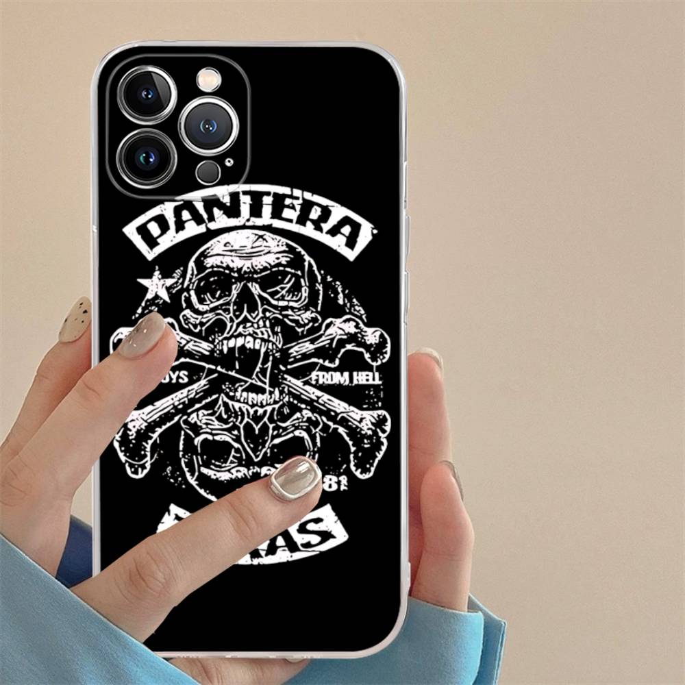 Dark Heavy Metal Rock P-PanteraS Band For IPhone 17 16 15 14 13 12 11 Pro Max Plus Transparent Soft TPU Phone Cover