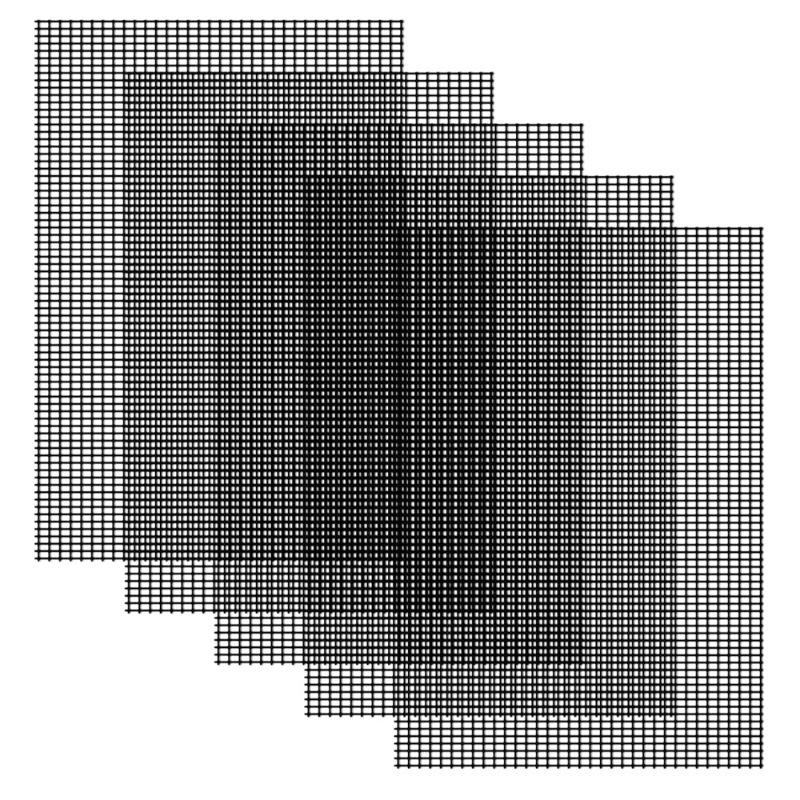 5 ks/sada Obdélníkový květináč Spodní otvor Síťová podložka, Nepropustná Půda Prodyšná Síťová podložka, Plastové síťové těsnění 5 kusů