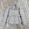 European Station Fox Hair Small Lapel Drawstring Waist Skinny Ribs White Duck Down Light Warm Down Jacket Women