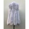 Haining fur winter new warm fur vest women's medium and long Korean version slim-fitting imitation fox fur coat