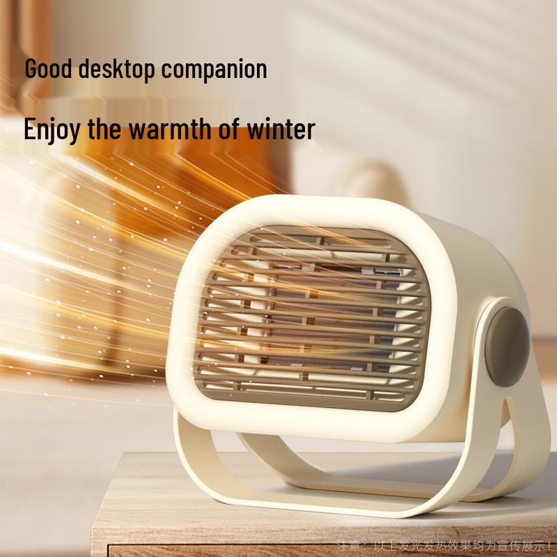 Kompakter energiesparender Schreibtischventilator & Elektroheizer