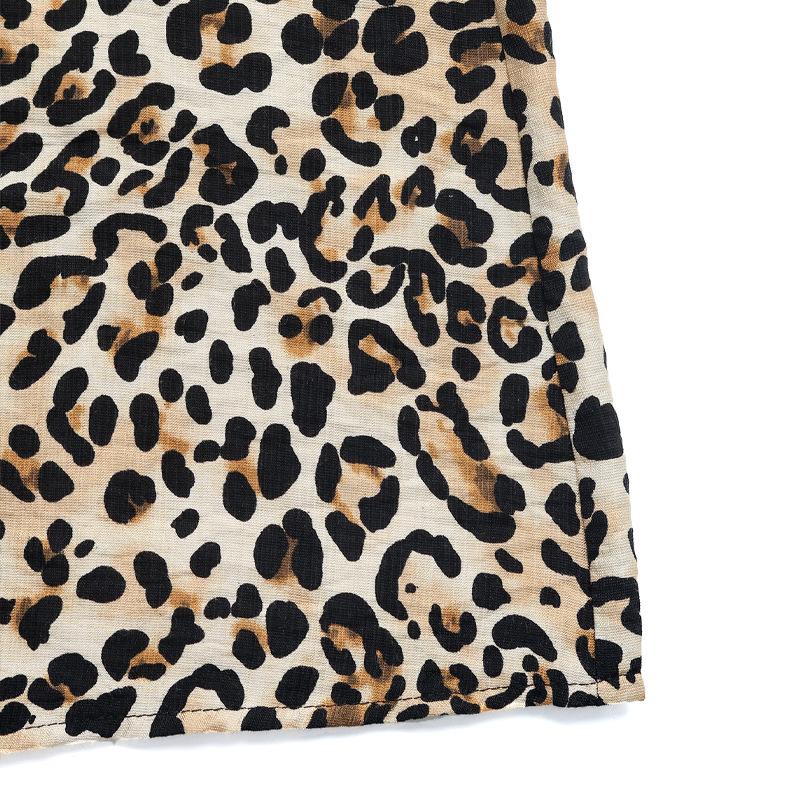 Sexy and Retro Leopard Print Halter Dress for Women In Summer
