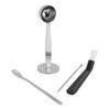 Coffee Tamper Spoon Stirring Spoon Coffee Art Pen Dual  Coffee Tamping Scoop Kit with Cleaning B