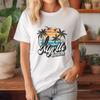 Myrtle Beach South Carolina Palm Tree Surf 70's Retro Sunset T-Shirt