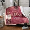 Happy 16Th Birthday Celebration Personalized Name Blankets Soft And Comfortable Against The Skin Naps And The Office A Wonderful Gift For Friends