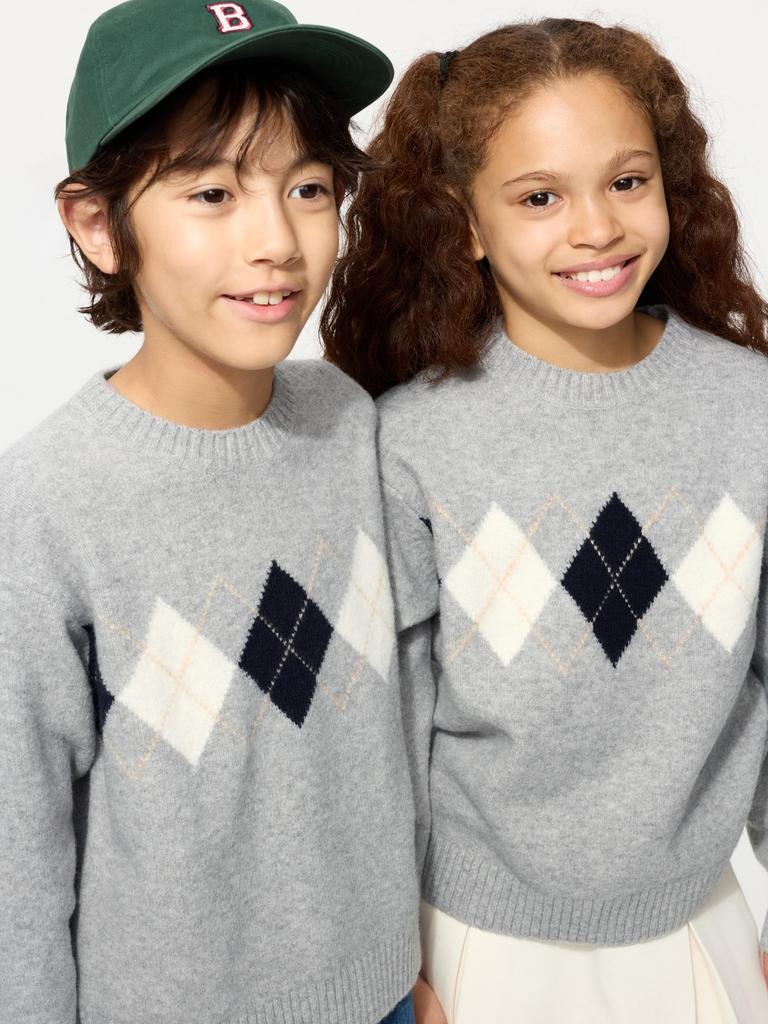 Uniqlo Kids Supleyan Sweater  Argyl 