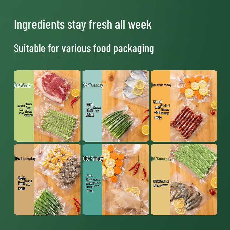 Deli Food Grade Textured Vacuum Sealer Bags CN Plug (adapter Included)