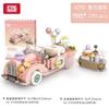 Cartoon Mini Car Building Blocks Desktop Decoration Birthday Gift Creative Toy Block Set for Children