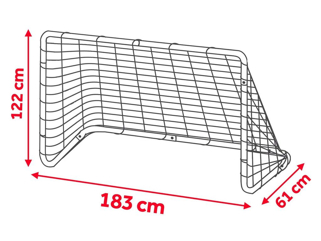 Large Football Goal Set Of 2 Neo-Sport 183 X 122 X 61 Cm