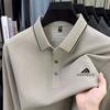 Men'S Long Sleeved T-Shirt Shirt Collar Polo Shirt 2025 Spring Autumn New Casual Wear Horse Logo