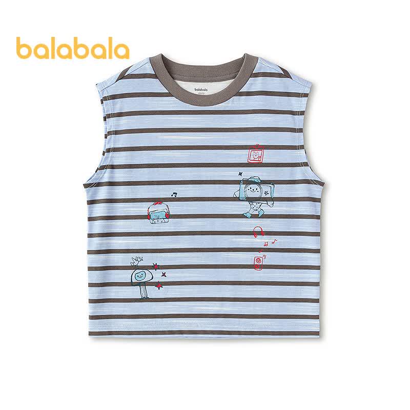 Balabala Boys  Striped Cotton Tank Top 120
