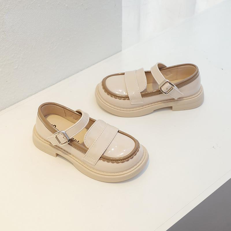 Pantofi de Prințesă pentru Fete Primăvară Toamnă Noi Pantofi cu Talpă Moale pentru Copii Pantofi Mici din Piele Stil Britanic Modă Pantofi Simpli cu Gura Pătrată