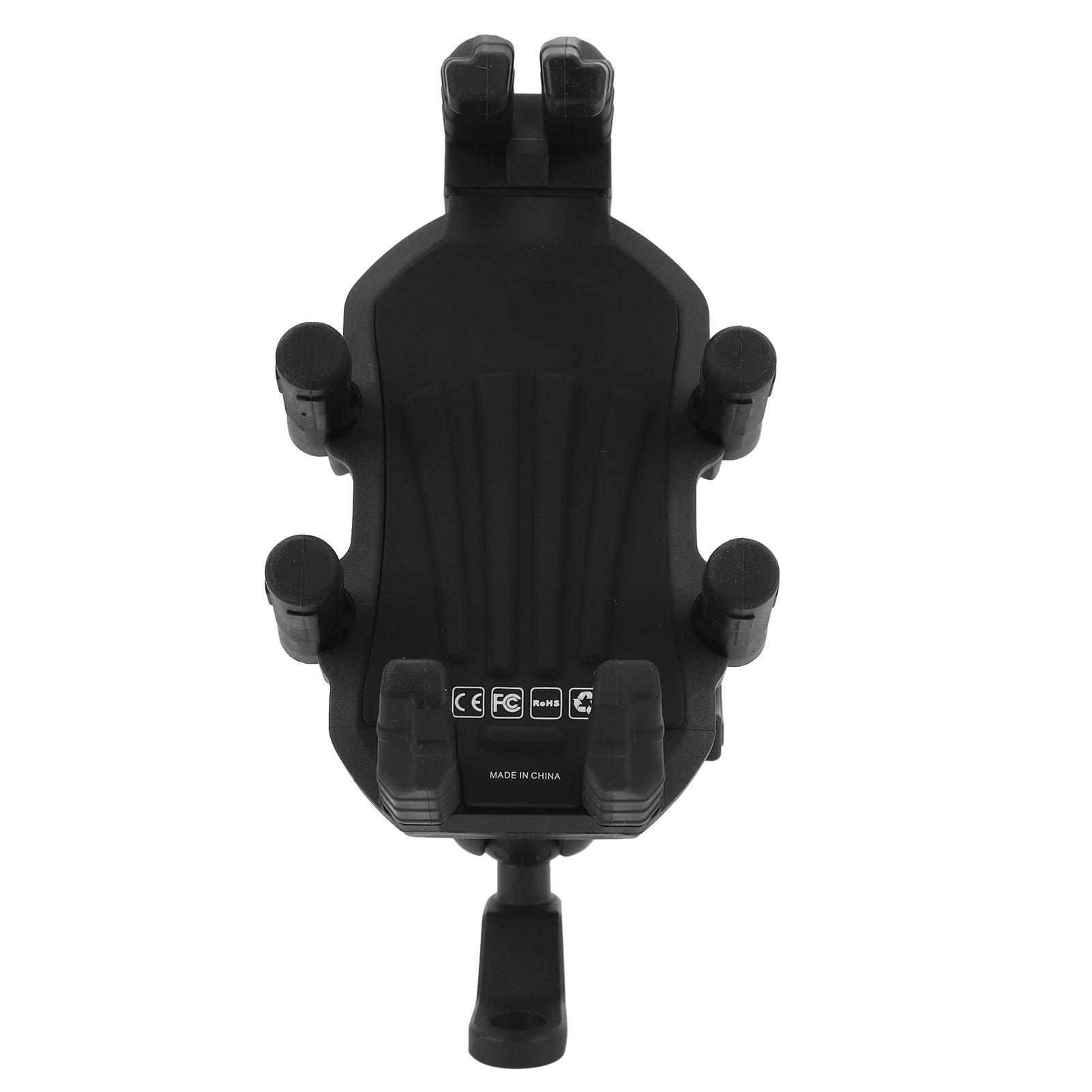 

Motorcycle Phone Mount with Vibration Dampener Security Lock Adjustable Rearview Mirror Phone Holder Fit 4.9 to 8.1in