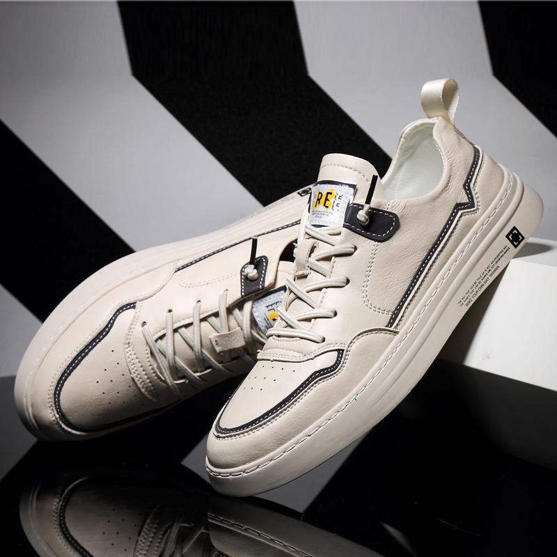 Fashion New Trend Men's Vulcanize Shoes Versatile Casual Board Shoes Genuine Leather Male Sneakers Leisure Walk Tenis Masculino Trainers