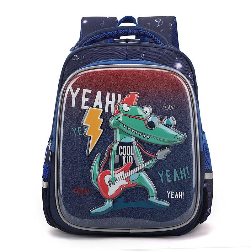 Cute Dinosaur Themed Red Children s Backpack With Breathable And Lightweight Design Dark Blue Dinosaur