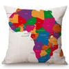 Africa Map Geometrics Home Decorative Sofa Throw Pillow Cover Nordic Cotton Linen African Pattern Cushion Cover Case Mudcloth