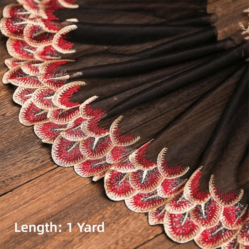 New Multicolor Embroidery Lace Fabric Mesh DIY Sewing Ribbon Trim Handmade Hem Trim Lace Trim Handicraft Accessories