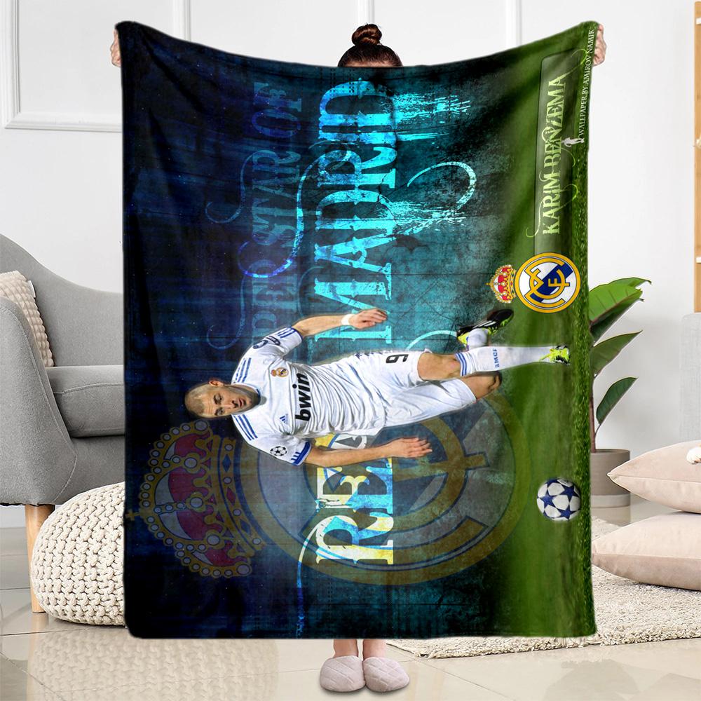 Dynamic Soccer Celebration Blanket Comfortable Perfect for Bedding Sofa Office All-Season Use Modern Best Holiday Gift for Friends Family