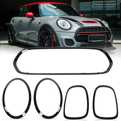5pcs ABS Plastic Front Grille Surround Cover Trim Ring For Mini F55 5 Door Hatchback Cooper S, Cooper SD 2014-2021