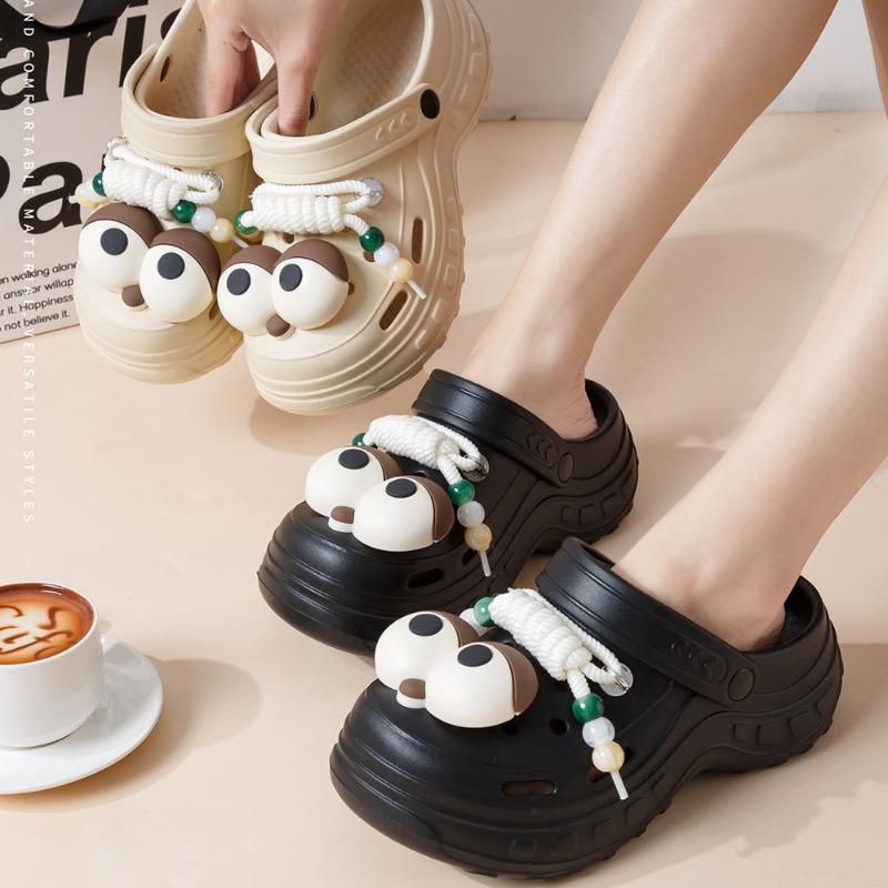 New thick-soled slippers women wear non-slip and wear-resistant cute cartoon eva slippers hole shoes wholesale