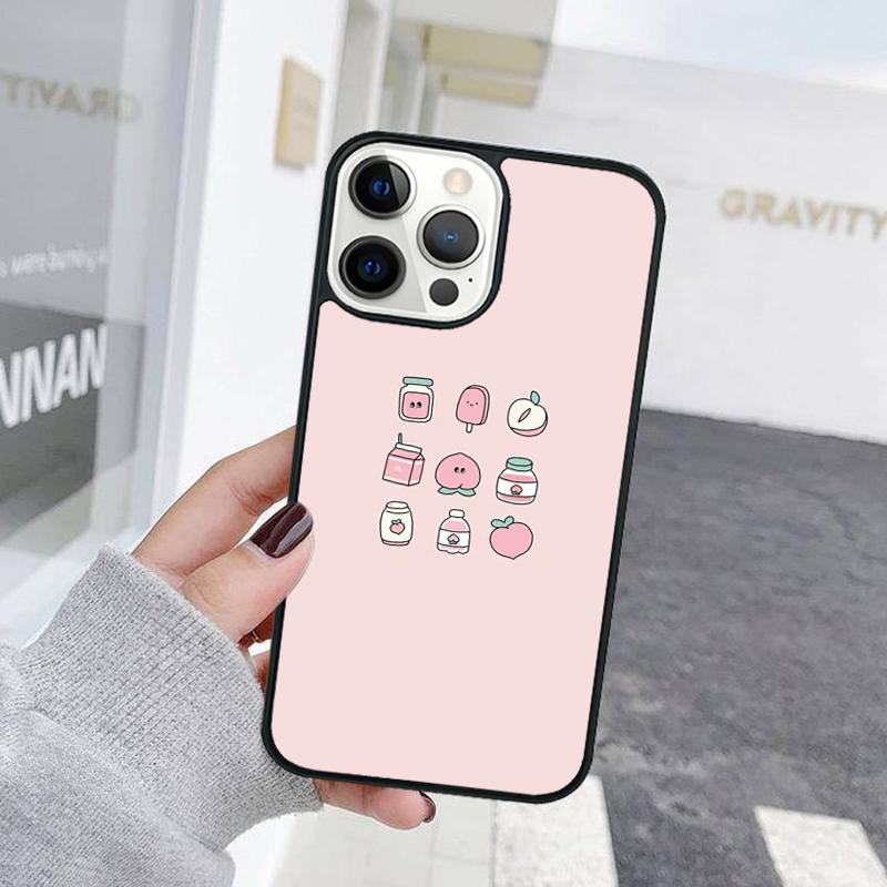 Cute Cartoon Japan Milk Couple Phone Case For iPhone 17 Air 15 16 Cover  11 13 14 Pro Max 12 Plus Max Fundas