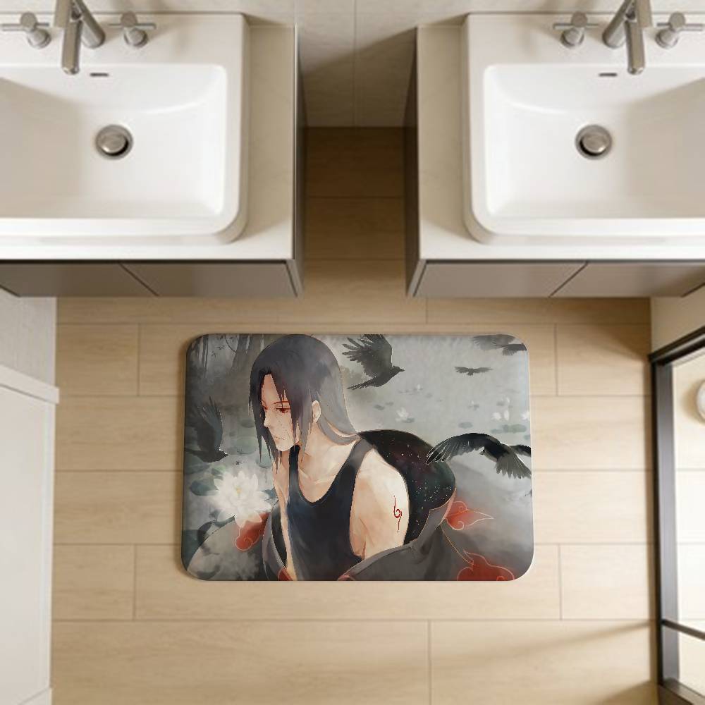 N-Naruto Cartoon Anime I-Itachi Floor Mat Cheaper Anti-slip Modern Living Room Balcony Printed Bedside Mats
