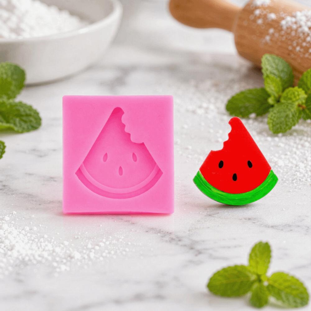 Washable Silicone Mould Watermelon Slice Fruit Silicone Mold Dessert Mould  Fondant Cake Decorating