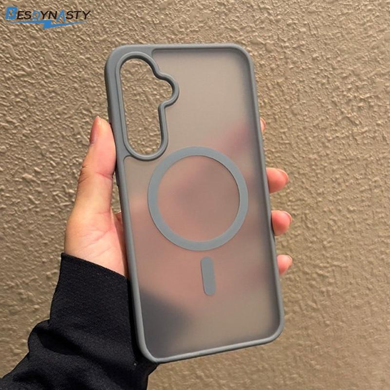 Business Matte Translucent Case For Samsung A57 A37 A56 A36 A55 A17 Magnetic Cover For Galaxy S26 S25 S24 S23 Ultra