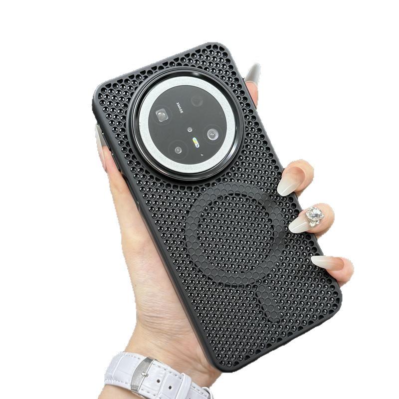 Applicable to Huawei Mate70PRO honeycomb heat dissipation magnetic suction mobile phone case Mat60 skin matte PC anti-drop protective cover