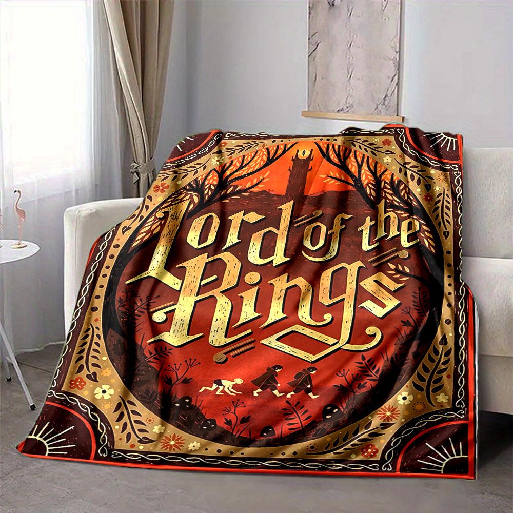 1pc Lord of the Rings Blanket Lightweight Flannel Throw For Sofa, Bed, Travel, Camping, Livingroom, Office, Couch, Chair, And Bed