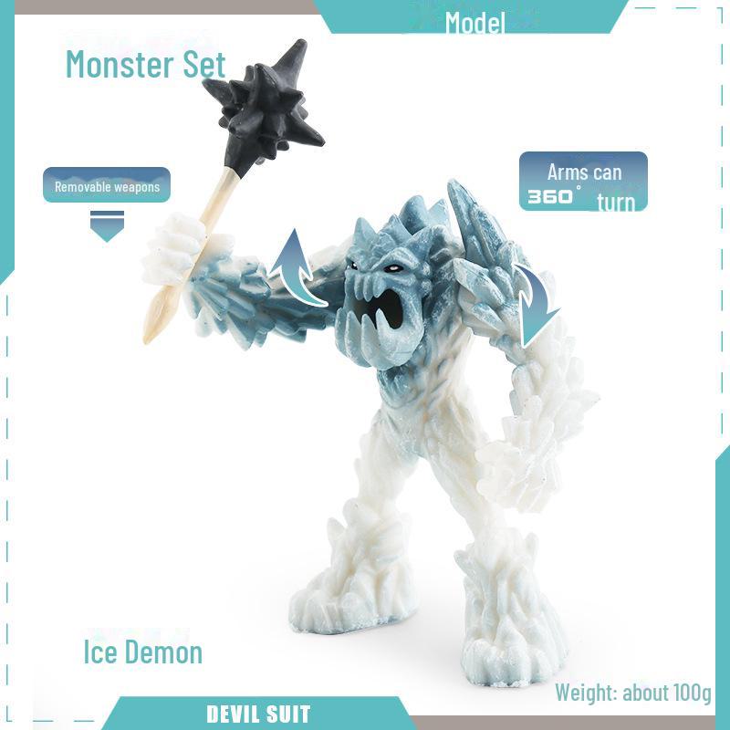 Warcraft Dragon Model Toy: Fire Rock & Stone Dragon, Movable Jaw, Dinosaur Ornament