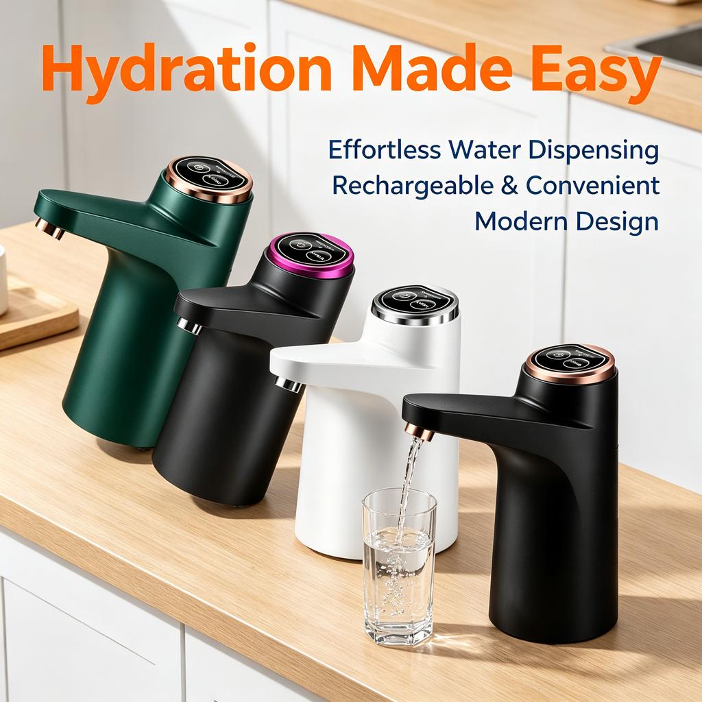 Dispensador de agua automático para garrafón, bomba eléctrica recargable para agua embotellada