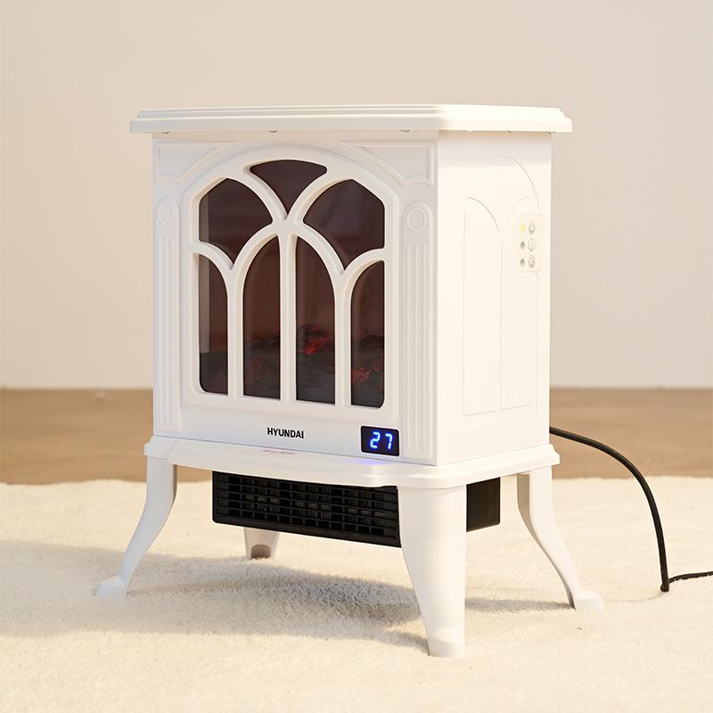 Smart Voice-Controlled 3D Flame Fan Heater: Rapid Heating & Energy-Saving Fireplace